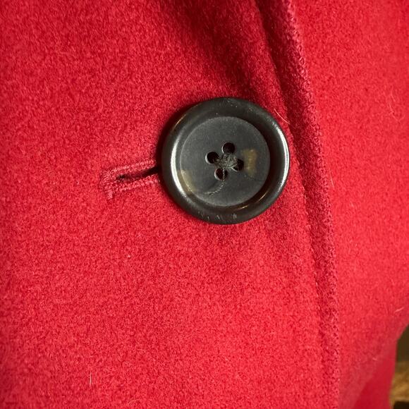 Banana Republic Women’s Red Wool Blend Coat Size Small Tailored Button Classic - Picture 4 of 11